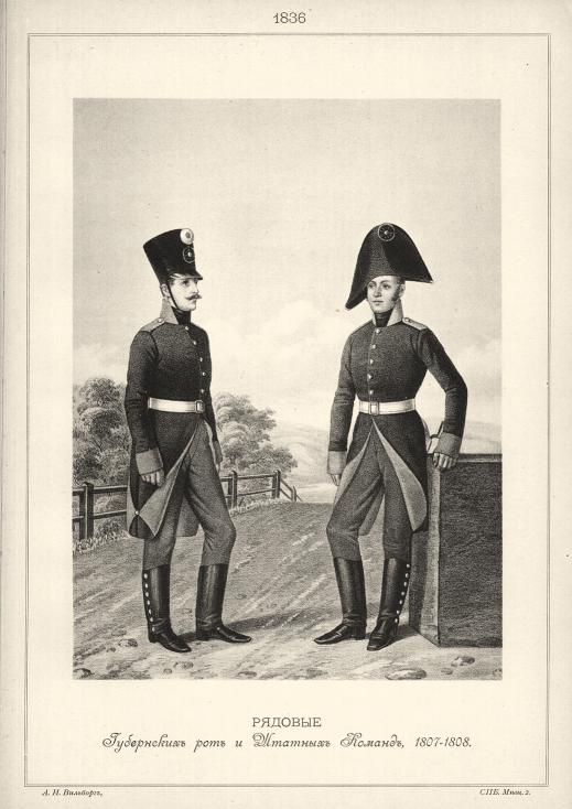 ������� ���������� ��� � ������� ������, 1807-1808.