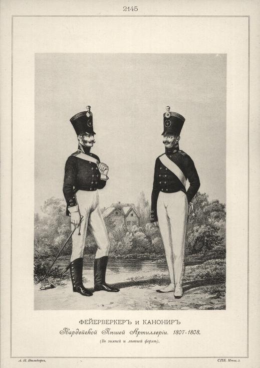 ����������� � ������� ����������� ����� ����������, 1807-1808. (� ������ � ������ �����).